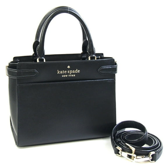 Pre-Owned Kate Spade Stacy Small Satchel Handbag WKRU7097 Black Leather Shoulder Bag... (Good)