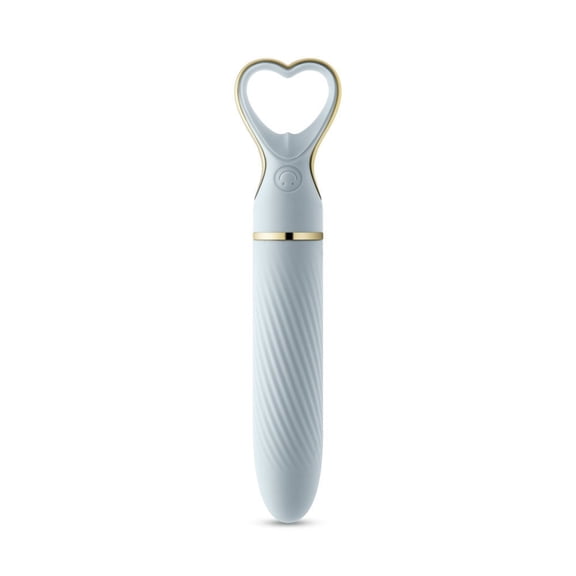 Eden Silicone Bullet Vibrator with Heart Shaped Handle, Blue