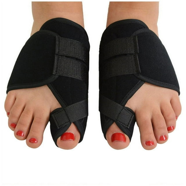 Férulas nocturnas originales para juanetes - 2 piezas - Corrector de juanetes con velcro para mujeres y hombres - Enderezador de dedos gordos ajustable