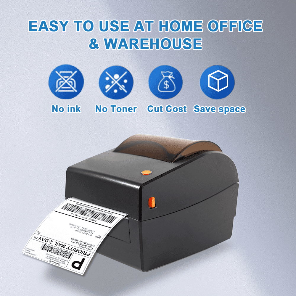 Bluetooth Thermal Shipping Label Printer, Wireless 4x6 Label Printer for Shipping Packages, Compatible with Android/iOS/Mac/Windows, suitable for USPS, Shopify, Amazon, Ebay