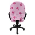 thumbnail image 3 of Floral Office Chair Slipcover, Blooming Romantic Flowers with Mini Polka Dots on the Background Garden Art, Protective Stretch Decorative Fabric Cover, Standard Size, Hot Pink Grey Pink, by Ambesonne, 3 of 5