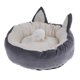 thumbnail image 4 of mascota perro cachorro cama redonda suave felpa cálida casa nido estera almohada gris Xemadio LN-0402, 4 of 5