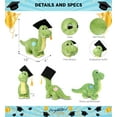 thumbnail image 2 of DolliBu Green Dinosaur Graduation Plush Toy - Super Soft Plush Graduation Stuffed Animal Dress Up with Gown & Cap with Tassel Outfit - Congratulatory Graduation Gift - 10 Inch, 2 of 6