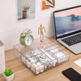thumbnail image 3 of LAICAIW Clear Plastic Cable Organizer Drawer with Adjustable Compartments and 20pcs of Wire Ties, Large Electronics Cord Management Box, Desk Accessories Storage Case for Office Supplies (Type J), 3 of 7