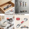 thumbnail image 6 of 16-Piece Magnetic Measuring Cups and Spoons Set, 304 Stainless Steel Measuring Set with Leveler, Stackable Nesting Design, Dishwasher Safe, for Baking & Cooking, Multicolor, 6 of 7