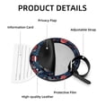 thumbnail image 4 of Love Set of 2pcs PU Leather Round Suitcase Tags with Privacy Cover and Name ID Tag - Ideal for Travel Luggage, Handbags, Backpacks, School Bags, 4 of 6