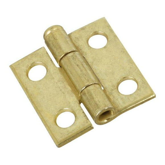 National Manufacturing Sales 5702238 1 in. Steel Brass Door Removable Pin Hinges - Pack of 2