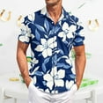 thumbnail image 2 of Men Casual Hawaiian Shirt Tropical Floral Print Beachwear Lightweight Breathable Shirts Top, 2 of 2