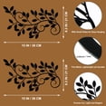 thumbnail image 2 of ESTART 2 PCS Black Metal Olive Branch Wall Decor, Leaf Vine Wall Art for Home  Indoor Outdoor Use, 2 of 7