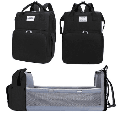Foldable Diaper Bag 3 in 1 Baby Bed Portable Bassinet Crib Backpack Travel  Sleep