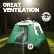MARNUR 6-Person Instant Cabin Tent, Camping Tent with Carry Bag , Instant Setup, Outdoor, Hiking, Traveling, Green
