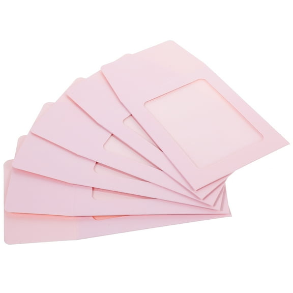 FENGGUIQU 20Pcs Pink Simple Style Card Covers Clear Deck Envelopes with Scratch Resistant Surface for Cards
