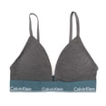 thumbnail image 1 of Calvin Klein Women's Modern Cotton Lightly Lined Triangle Bralette, Charcoal Heather \ Topaz Gemstone ,S - US, 1 of 3