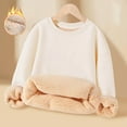 thumbnail image 5 of Dvprdro Girls Fleece-Lined Crewneck Sweatshirt Winter Unisex Thick Warm Casual Pullover Top Kids' Cozy Oversized Long Sleeve Shirt, 5 of 6