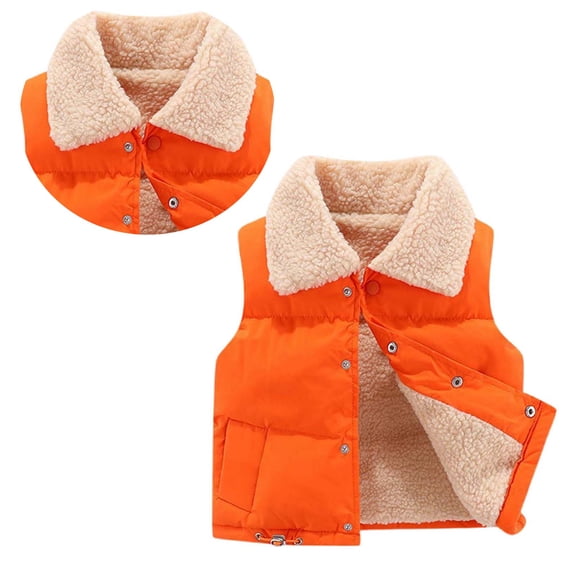 Little Girls Boys Puffer Vest Boys Vest Lightweight Button Down Cute Jackets with Sleeveless Winter Warm Outerwear 7-8 Years