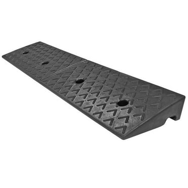 3.1 in. Heavy Duty Rubber Curb Ramp with 4 Spikes