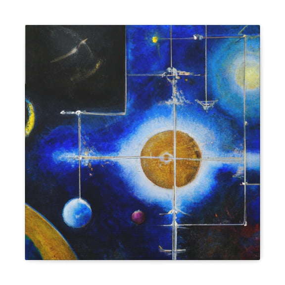 Starry Night Sky Map - Canvas