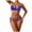 Blue, variant on TTUHYWXI Women's Shiny Triangle Bikini Set Sequin Halter String Backless Tie Side Two Piece Swimsuit Bathing Suit (Silver, L)