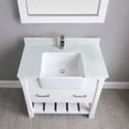 thumbnail image 7 of Georgia 36" Single Bathroom Vanity Set in White and Aosta White Composite Stone Top with White Farmhouse Basin without Mirror, 7 of 7