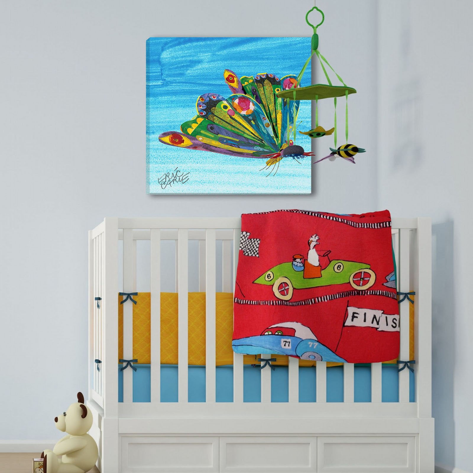 Marmont Hill 'Rainbow Butterfly' Print on Wrapped Canvas