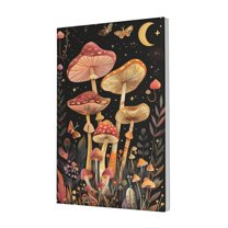 12x18 inch Mushroom World At Night Decorative Painting,Indoor Kitchen,Bedroom,Kids Room,Yard Fence Wall Decor Canvas Poster,Gift For Mushroom Lovers,Chic Mushroom World Funny Decor Paintings