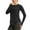 Black, variant on AherBiu Workout Tops for Women Sunproof Stretch Slim Fitted Crewneck Lightweight Quick-Dry Long Sleeve Shirts