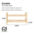 thumbnail image 3 of PJ Wood Stackable Wood Shoe Rack Organizer Shelf Closet Entryway Bedroom, Natural, 3 of 11