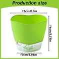 thumbnail image 2 of Haidf Self Watering Pots, Semi Hydroponic Pots with Absorbent Cotton Rope and Watering Lip, Bottom Self Watering Planters for Indoor Plants, Succulents, African Violet, Aloe and Herbs, 6.3", Green, 2 of 7