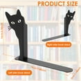 thumbnail image 2 of Peeping Cat Metal Bookend Cute Cat Desk Decorative Bookend Bookshelf Decoration for Bookshelf Office Desk Home Present, 2 of 13