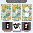 thumbnail image 3 of Yayeee Blank Wall Plate Cover 1-Gang 4.5"x2.7" Home Unused Decorative Outlet, Floral Wave, 3 of 7