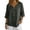 50#Army Green, variant on Linen Shirts for Women Casual Button Down V Neck 3/4 Sleeve Tops Flowy Boho Peasant Blouses Fancy Summer Clothes Army Green 2XL
