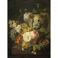 thumbnail image 2 of Peter Faes 19x24 Gold Ornate Framed and Double Matted Museum Art Print Titled - Flowers by a Stone Vase (1786), 2 of 4