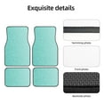 thumbnail image 5 of Cauagu Teal Turquoise Glitter Pattern Car Floor Mat Set of 4,Car Carpet Mats Car Mats with Anti-Slip Backing & Driver Heel Pad Universal Fit for Cars/Trucks/SUV/Vans, 5 of 6