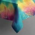 thumbnail image 5 of Colorful Rainbow Tie Dye Spiral Pattern Square Tablecloth,Waterproof Square Table Cover,Wipeable Spillproof Washable Table Cover for Home Kitchen Party Decor 42"X42"(107x107cm), 5 of 6