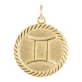 thumbnail image 3 of Reversible Pisces Zodiac Sign Charm Coin Pendant Necklace in Solid Gold (20 Inches), 3 of 4
