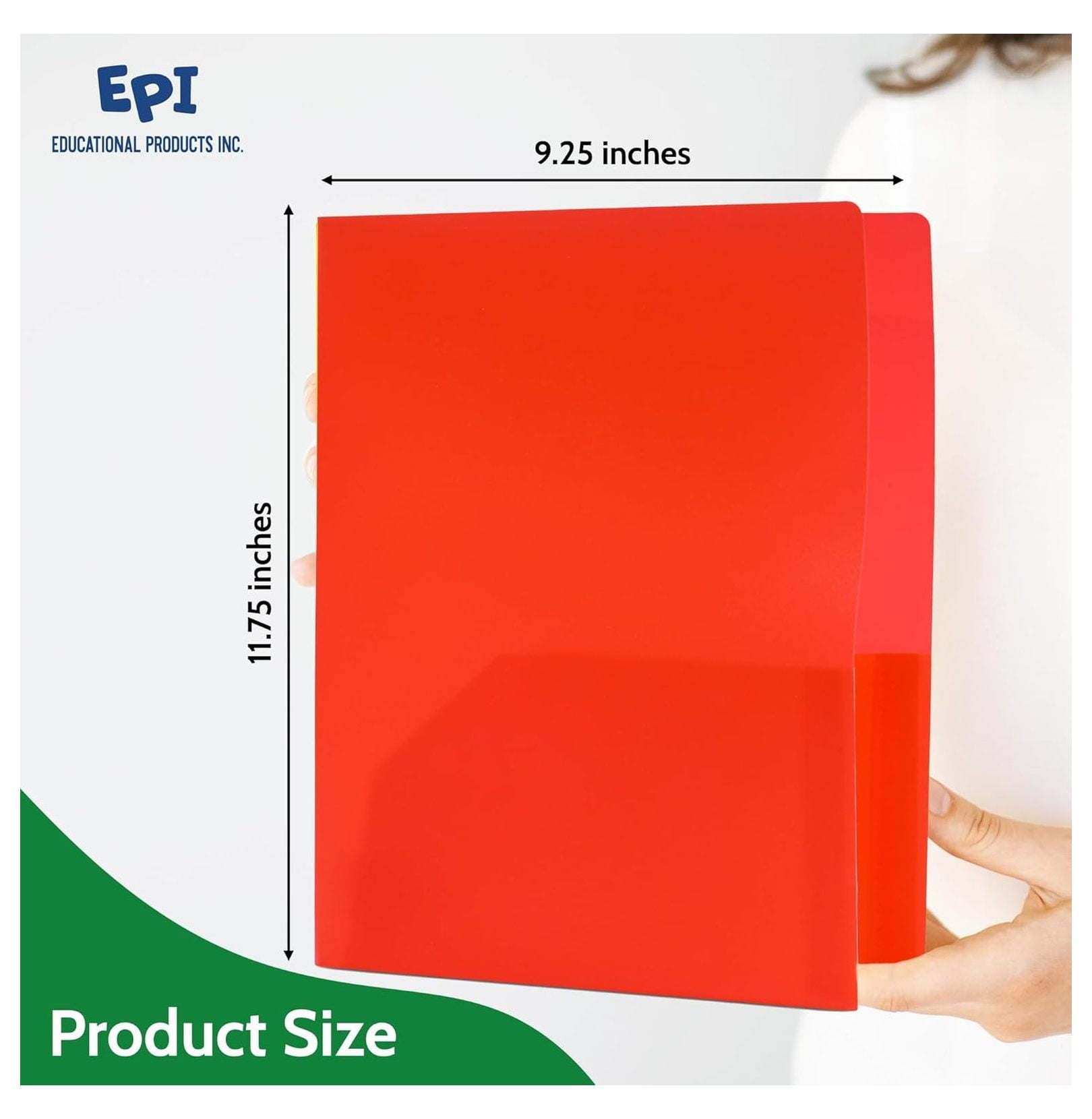 Heavy Duty Red Plastic Folders with Pockets 24 Pack. 2 Pocket Folder no Prongs. Tear-Resistant, Waterproof Letter Size 8.5x11. Heavy Duty Plastic Presentation Ready School and Office Supplies