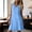 Blue, variant on Women's Wrinkle Free Dresses for 2026 Casual V Neck Sleeveless Split Wrinkle-Free Mini Dress Beach Vacation Short Sundress White XXL