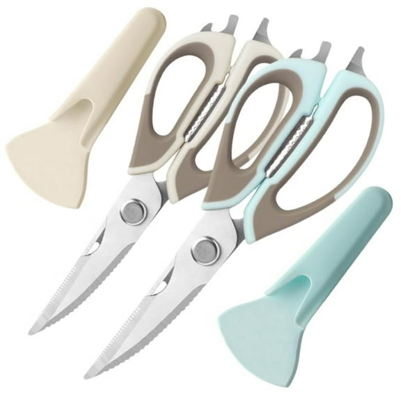 2 Pcs Heavy Duty Kitchen Shears,Kitchen Shears Come Apart,Kitchen Scissors with Magnetic Holder,Stainless Steel Multi-function Kitchen Scissors for Food,Ultra Sharp Food Cooking Scissors