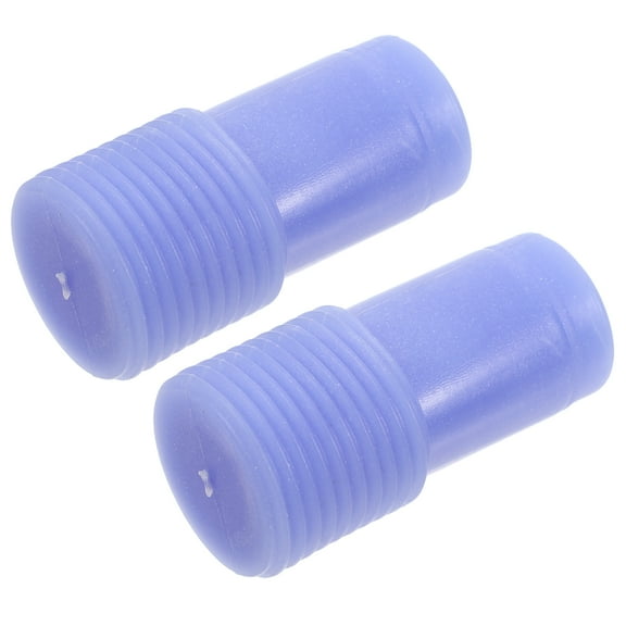 Raindrops Threaded Broom Handle Tips Replacement Parts Blue 2Pcs Plastic