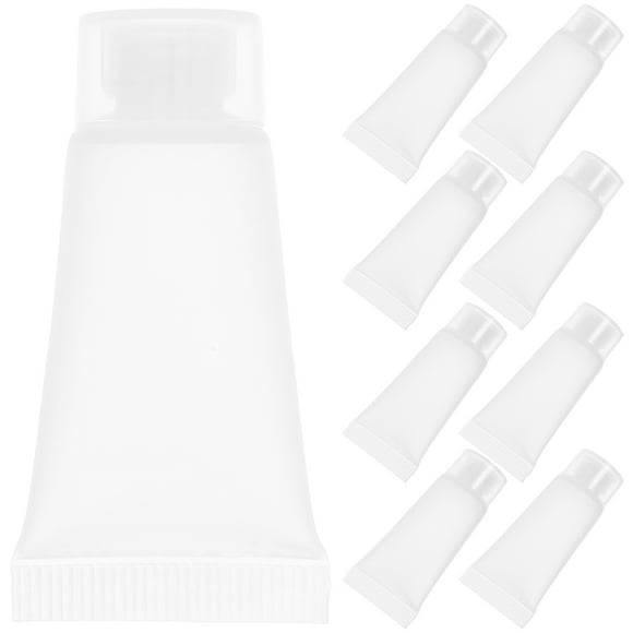 WORGEOUS 50 Uds. Tubos de crema, tubos vacíos de viaje, tubos vacíos para apretar, botella de loción, tubos recargables para apretar de viaje para loción, contenedor de pasta de dientes