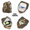 thumbnail image 5 of JIALIOU Mini Backpack Purse for Women Quilted Casual Daypack Small Travel Shoulder Bag, Abstract Bronze Geometric, 5 of 7