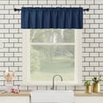 thumbnail image 2 of GlowSol Waterproof Tier Curtain for Bathroom Blackout Kitchen Curtains with Embossed Dots, Navy Blue, 30"W x 45"L Set of 2, 2 of 7