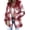 Wine Red, variant on Womens Winter Plaid Jackets Fall Sherpa Shacket Jacket Fleece Hooded Coats Trendy Oversized Outerwear