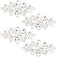 thumbnail image 1 of 4 apliques de flores de cristal con diamantes de imitación (flor de 4,3 x 8,4 cm), para novia, para planchar en el cabello, para decoración de disfraces., 1 of 9