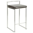 thumbnail image 2 of Fuji Stackable Counter Stool  Brown, Set of 2, 2 of 5