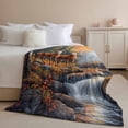 thumbnail image 2 of Throw Blanket for Couch Deer Soft Fleece Flannel Blankets Cozy Lightweight Blanket for Home Sofa Living Room Mount Leaves Forest River Bed Throws 60" x 80", 2 of 9