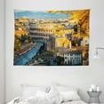 thumbnail image 1 of Italy Tapestry, Colosseum in Rome Amphitheater Ancient Historical Architecture Evening, Wall Hanging for Bedroom Living Room Dorm Decor, 80W X 60L Inches, Marigold Ivory Pale Blue, by Ambesonne, 1 of 2