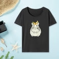 thumbnail image 3 of Camiseta con estampado de ardilla para mujer, Top de manga corta, camiseta elegante para mujer, camiseta con cuello redondo para viajes, mochilero, co M, 3 of 8