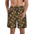 thumbnail image 1 of Balery Flying Furry Honey Bees Traje de Baño Estilo Hawaiano para Hombre, Shorts de Secado Rápido con Bolsillos-Large, 1 of 6