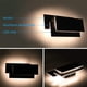 thumbnail image 2 of Luces de pared LED para interiores, luz de pared LED moderna de 12W, negro, 3000K, blanco cálido, para dormitorio, pasillo, sala de estar, oficina, 2 of 5